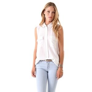 Equipment sleeveless signature XS oversized NWOT